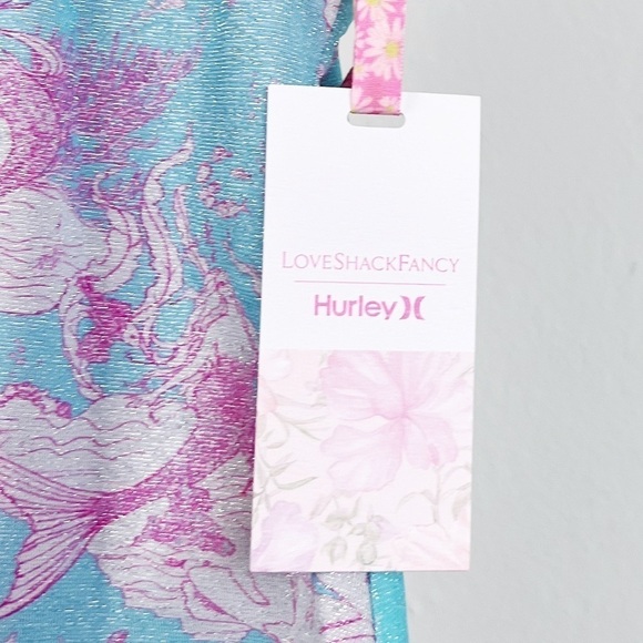 NWT LoveShackFancy x Hurley Under The Sea Moderate Keyhole One Piece Swimsuit - Picture 8 of 10